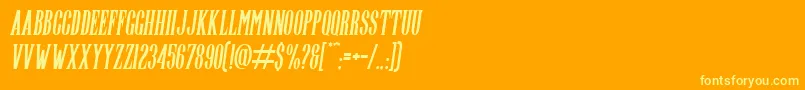 fuente Highwind Italic – Fuentes Amarillas Sobre Fondo Naranja