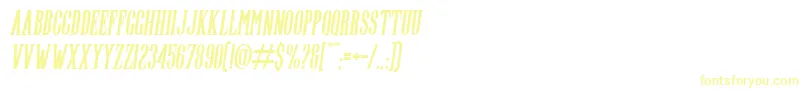 Шрифт Highwind Italic – жёлтые шрифты