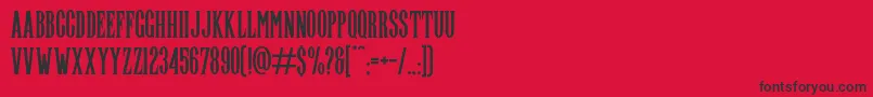 Highwind Font – Black Fonts on Red Background