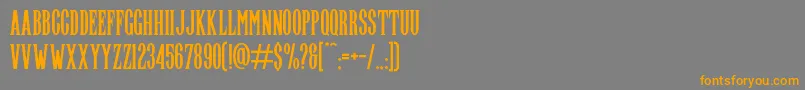 Highwind Font – Orange Fonts on Gray Background