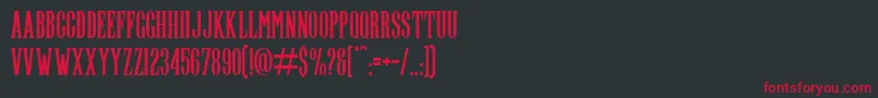 Highwind Font – Red Fonts on Black Background