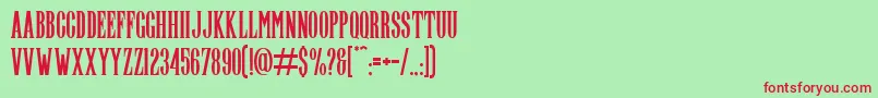 Highwind Font – Red Fonts on Green Background
