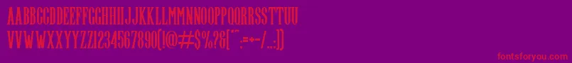 Highwind Font – Red Fonts on Purple Background