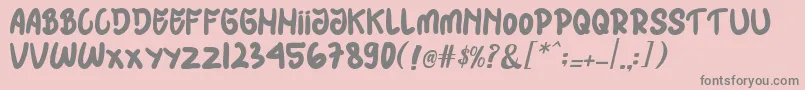HIJABmu Font – Gray Fonts on Pink Background