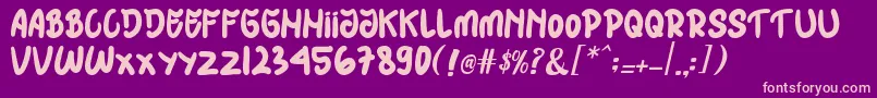 HIJABmu Font – Pink Fonts on Purple Background