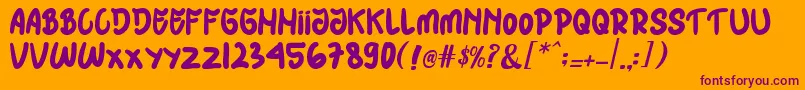 HIJABmu Font – Purple Fonts on Orange Background