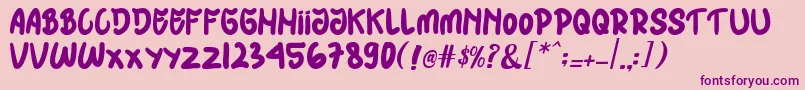 HIJABmu Font – Purple Fonts on Pink Background