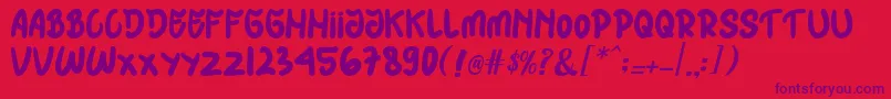 HIJABmu Font – Purple Fonts on Red Background