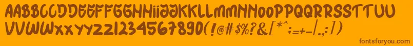 HIJABmu Font – Brown Fonts on Orange Background