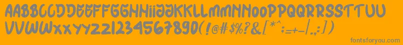 HIJABmu Font – Gray Fonts on Orange Background