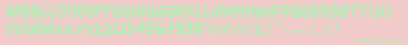 HIJABmu Font – Green Fonts on Pink Background