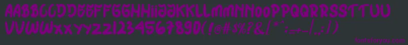 HIJABmu Font – Purple Fonts on Black Background