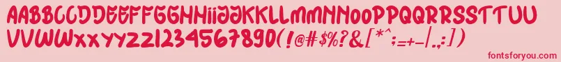 HIJABmu Font – Red Fonts on Pink Background