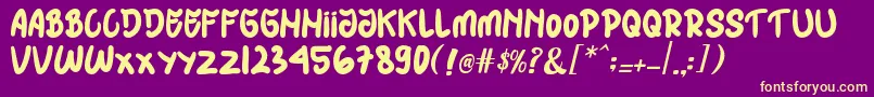 HIJABmu Font – Yellow Fonts on Purple Background