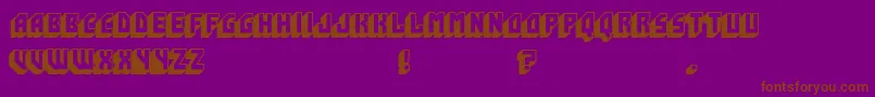 Hijo Puta Peligroso-Schriftart – Braune Schriften auf violettem Hintergrund