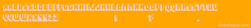 Hijo Puta Peligroso Font – Pink Fonts on Orange Background