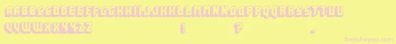 Hijo Puta Peligroso Font – Pink Fonts on Yellow Background
