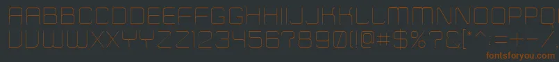Шрифт ZipTypefaceThin – коричневые шрифты на чёрном фоне