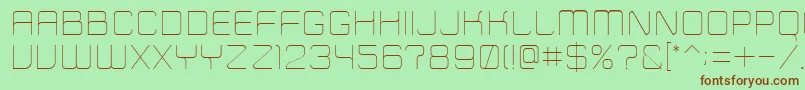 Шрифт ZipTypefaceThin – коричневые шрифты на зелёном фоне