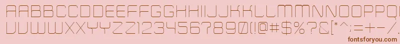 ZipTypefaceThin Font – Brown Fonts on Pink Background