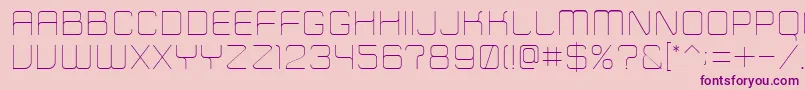 ZipTypefaceThin Font – Purple Fonts on Pink Background