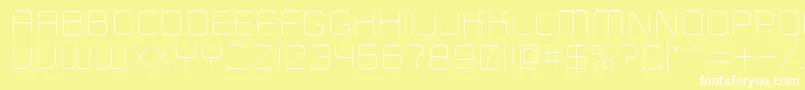 ZipTypefaceThin Font – White Fonts on Yellow Background