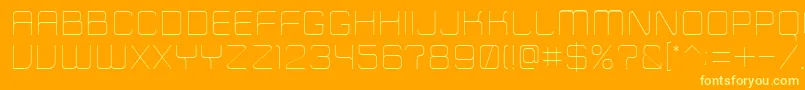 ZipTypefaceThin Font – Yellow Fonts on Orange Background