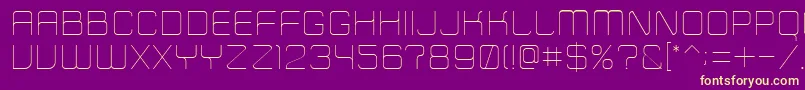 ZipTypefaceThin Font – Yellow Fonts on Purple Background