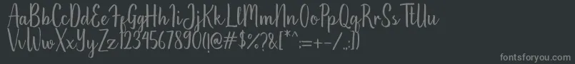フォントHikerstone – 黒い背景に灰色の文字
