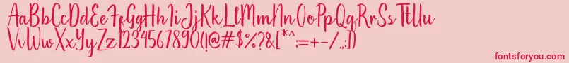 Hikerstone Font – Red Fonts on Pink Background