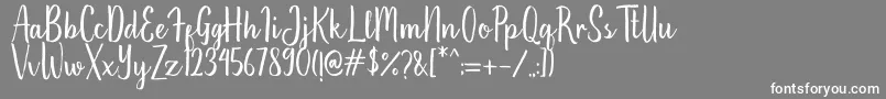 Hikerstone Font – White Fonts on Gray Background