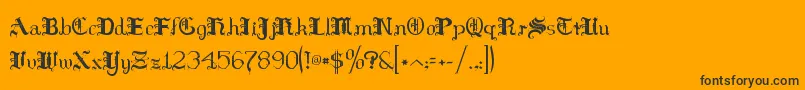 Hilds    Font – Black Fonts on Orange Background