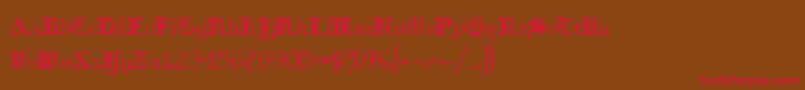 Hilds    Font – Red Fonts on Brown Background