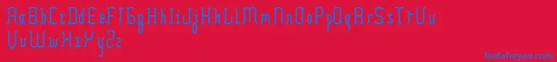 Hilia Font – Blue Fonts on Red Background