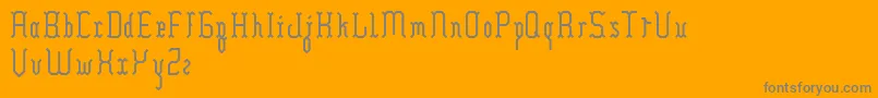 Hilia-Schriftart – Graue Schriften auf orangefarbenem Hintergrund