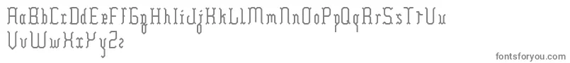 フォントHilia – 白い背景に灰色の文字