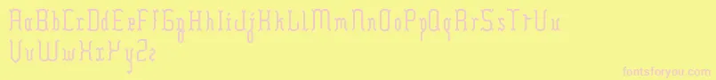 Hilia Font – Pink Fonts on Yellow Background