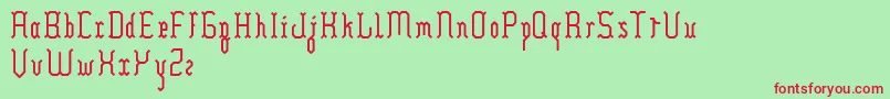 Hilia Font – Red Fonts on Green Background