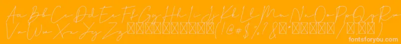 Hiliana Font – Pink Fonts on Orange Background