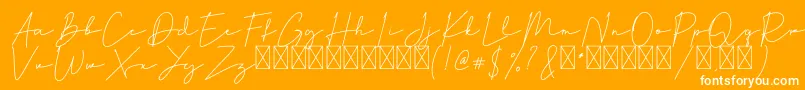 Hiliana Font – White Fonts on Orange Background