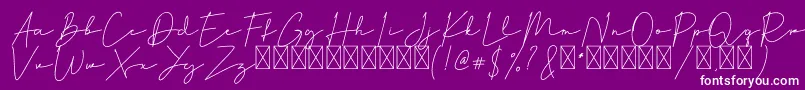 Hiliana Font – White Fonts on Purple Background