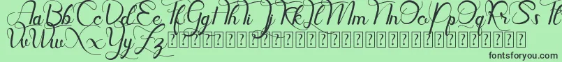 Hill Diary DEMO Font – Black Fonts on Green Background