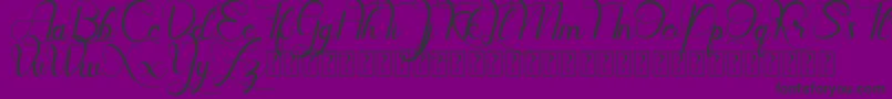 Шрифт Hill Diary DEMO – чёрные шрифты на фиолетовом фоне