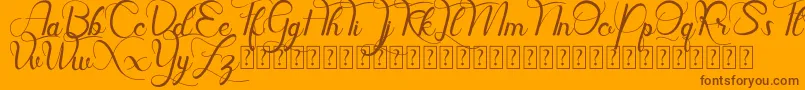 Hill Diary DEMO Font – Brown Fonts on Orange Background