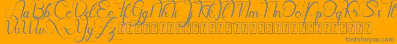 Hill Diary DEMO-Schriftart – Graue Schriften auf orangefarbenem Hintergrund