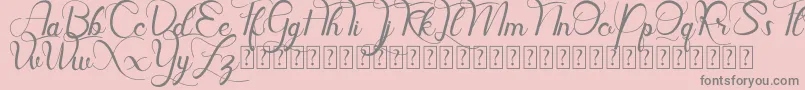 Hill Diary DEMO Font – Gray Fonts on Pink Background