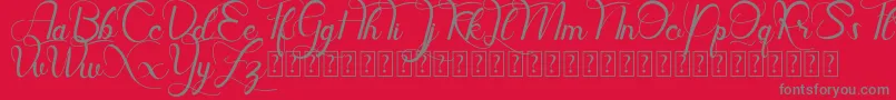 Fonte Hill Diary DEMO – fontes cinzas em um fundo vermelho