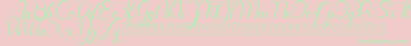 Hill Diary DEMO Font – Green Fonts on Pink Background