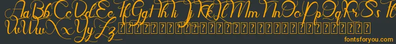 Hill Diary DEMO Font – Orange Fonts on Black Background