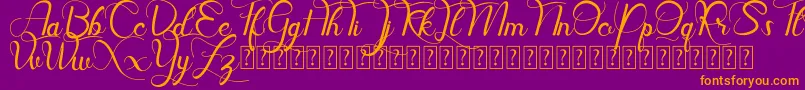 Hill Diary DEMO Font – Orange Fonts on Purple Background